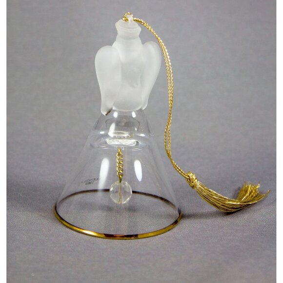 Lenox Crystal Frosted Angel Bell Ornament with Original Box 1989 - Picture 4 of 10
